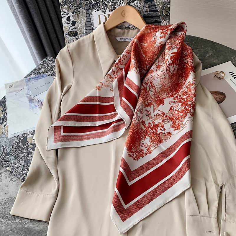Dior silk scarf 90X90cm E25 (4)